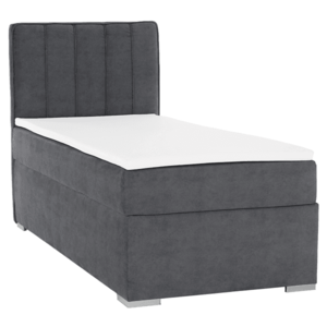 Boxspringová posteľ, jednolôžko, sivá, 90x200, ľavá, AMIS vyobraziť
