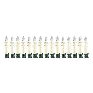 LIVARNO home Bezdrôtové LED sviečky na vianočný stromček, 15 kusov (štrasové kamienky/krémová) vyobraziť