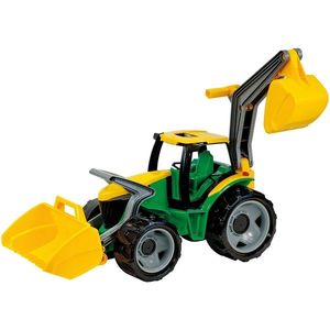 Lena Traktor s lyžicou a bagrom, 65 cm, zeleno-žltá vyobraziť