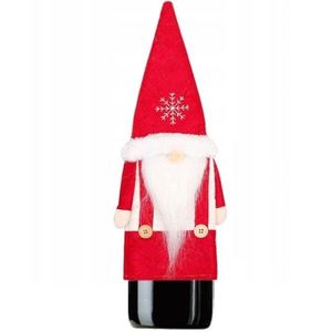 Vianočný obal na fľašu Clausa červený vyobraziť