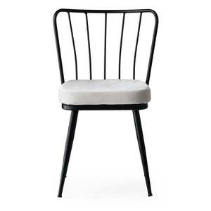 Bielo-čierne kovové jedálenské stoličky v súprave 2 ks Yildiz – Kalune Design vyobraziť