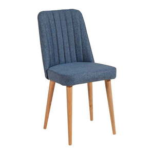 Modrá zamatová jedálenská stolička Stormi Sandalye – Kalune Design vyobraziť
