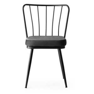 Antracitové kovové jedálenské stoličky v súprave 2 ks Yildiz – Kalune Design vyobraziť