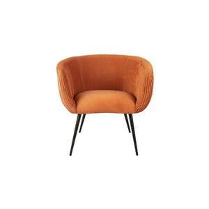Oranžová jedálenská stolička so zamatovým povrchom Majestic - Leitmotiv vyobraziť