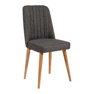 Antracitová zamatová jedálenská stolička Stormi Sandalye – Kalune Design vyobraziť