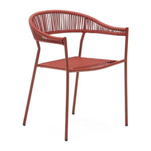 Jedálenská stolička z umelého ratanu v tehlovej farbe v súprave 4 ks Futadera – Kave Home vyobraziť