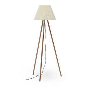 Stojacia lampa v prírodnej farbe s textilným tienidlom (výška 149 cm) Benicarlo – Kave Home vyobraziť