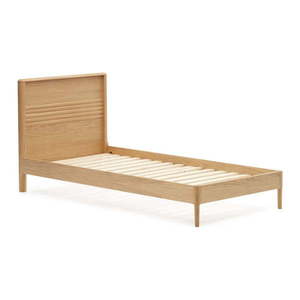 Jednolôžková posteľ z dubového dreva s roštom v prírodnej farbe 90x200 cm Lenon – Kave Home vyobraziť