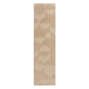 Béžový vlnený koberec behúň 60x230 cm Gigi – Flair Rugs vyobraziť