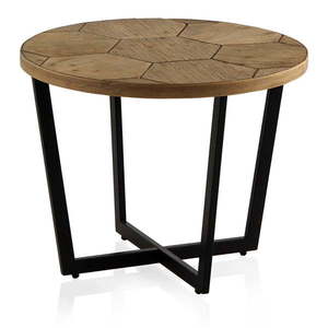 Konferenčný stôl s čiernou železnou konštrukciou Geese Honeycomb, ⌀ 59 cm vyobraziť