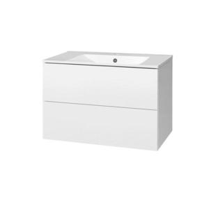 MEREO - Aira, kúpeľňová skrinka s keramickým umývadlom 81 cm, biela CN711 vyobraziť