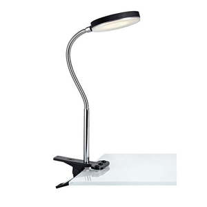 Čierna stolová LED lampa so štipcom Markslöjd Flex vyobraziť