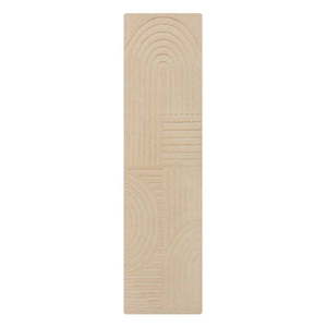 Béžový vlnený koberec behúň 60x230 cm Zen Garden – Flair Rugs vyobraziť