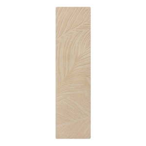 Béžový vlnený koberec behúň 60x230 cm Lino Leaf – Flair Rugs vyobraziť
