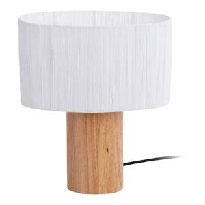 Stolová lampa s tienidlom z papierového výpletu v bielo-prírodnej farbe (výška 30, 5 cm) Sheer Oval – Leitmotiv vyobraziť