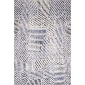 Svetlomodrý vlnený koberec 133x180 cm Strokes – Agnella vyobraziť