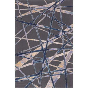 Tmavomodrý vlnený koberec 133x180 cm Sticks – Agnella vyobraziť