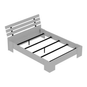 Biela dvojlôžková posteľ 140x190 cm Kutay – Kalune Design vyobraziť
