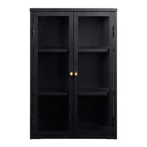 Čierna kovová vitrína 60x90 cm Carmel – Unique Furniture vyobraziť