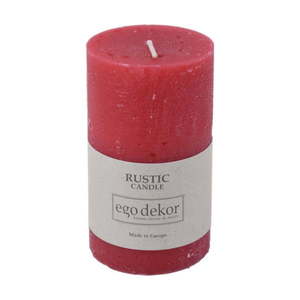 Červená sviečka Rustic candles by Ego dekor Rust, doba horenia 38 h vyobraziť