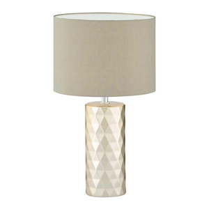 Béžová stolová lampa s textilným tienidlom (výška 43 cm) Abo – Fischer & Honsel vyobraziť