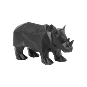 Matne čierna soška PT LIVING Origami Rhino vyobraziť
