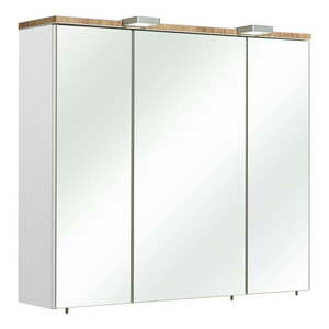 Biela závesná kúpeľňová skrinka so zrkadlom 80x70 cm Set 931 - Pelipal vyobraziť