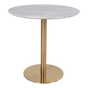 Okrúhly jedálenský stôl s doskou v dekore mramoru ø 90 cm Bolzano – House Nordic vyobraziť