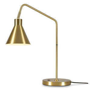 Stolová lampa s kovovým tienidlom v zlatej farbe (výška 55 cm) Lyon – it's about RoMi vyobraziť