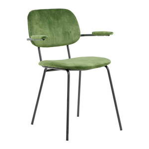 Zelená zamatová jedálenská stolička Emma - Light & Living vyobraziť