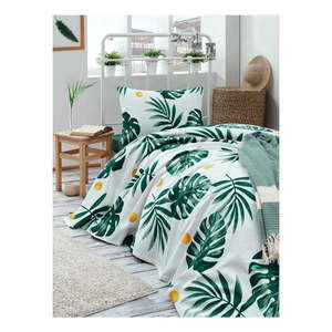 Bavlnená prikrývka cez posteľ Muniro Jungle, 160 × 235 cm vyobraziť
