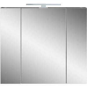 Tmavosivá kúpeľňová skrinka so zrkadlom 76x71 cm - Germania vyobraziť