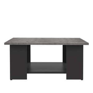 Čierny konferenčný stolík s doskou v dekore betónu 67x67 cm Square - TemaHome vyobraziť