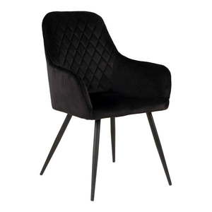 Čierne zamatové jedálenské stoličky v súprave 2 ks Harbo - House Nordic vyobraziť