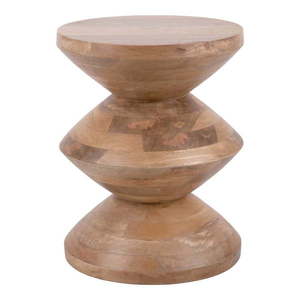 Okrúhly odkladací stolík z mangového dreva ø 35 cm Totem – Leitmotiv vyobraziť
