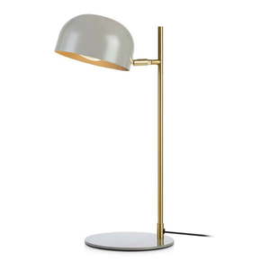 Sivá stolová lampa so stojanom v medenej farbe Markslöjd Pose vyobraziť