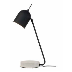Čierno-sivá stolová lampa s kovovým tienidlom (výška 57 cm) Madrid – it's about RoMi vyobraziť