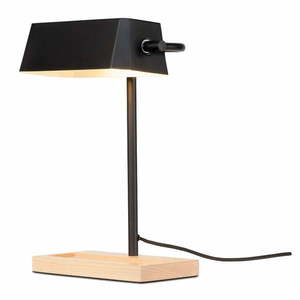 Stolová lampa s kovovým tienidlom v čierno-prírodnej farbe (výška 40 cm) Cambridge – it's about RoMi vyobraziť