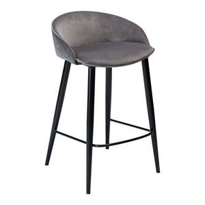 Sivá zamatová barová stolička 80 cm Dual – DAN-FORM Denmark vyobraziť