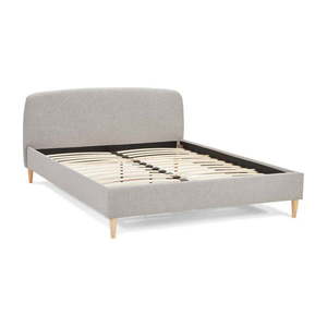 Sivá čalúnená dvojlôžková posteľ s roštom 160x200 cm Drome - Kokoon vyobraziť