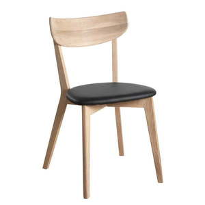 Hnedá dubová stolička s čiernym sedákom Rowico Aegi vyobraziť