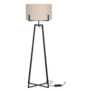 Béžová stojacia lampa s textilným tienidlom (výška 160 cm) Holly – WOOOD vyobraziť