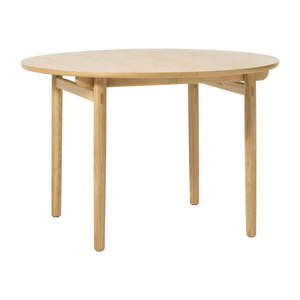 Okrúhly rozkladací jedálenský stôl v dekore duba ø 120 cm Carno – Unique Furniture vyobraziť