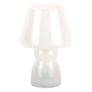 Biela LED stolová lampa so skleneným tienidlom (výška 25, 5 cm) Classic – Leitmotiv vyobraziť