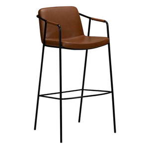 Hnedá barová stolička z imitácie kože DAN-FORM Denmark Boto, výška 105 cm vyobraziť