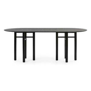 Čierny oválny jedálenský stôl Teulat Junco, dĺžka 200 cm vyobraziť