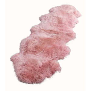 Ružová ovčia kožušina Native Natural Double, 60 x 240 cm vyobraziť