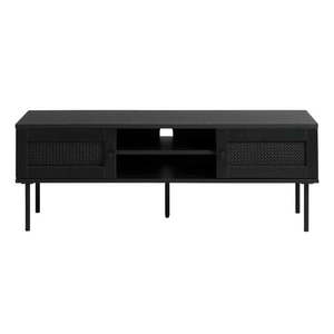 Čierny TV stolík v dekore duba 120x43 cm Pensacola – Unique Furniture vyobraziť