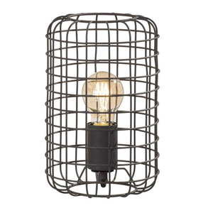 Čierna stolová lampa s kovovým tienidlom (výška 25 cm) Justin – Fischer & Honsel vyobraziť