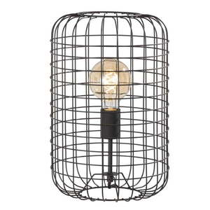 Čierna stolová lampa s kovovým tienidlom (výška 40 cm) Justin – Fischer & Honsel vyobraziť